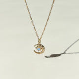 Sienna Opal Moon Necklace