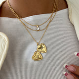 Engraved Heart Locket Necklace