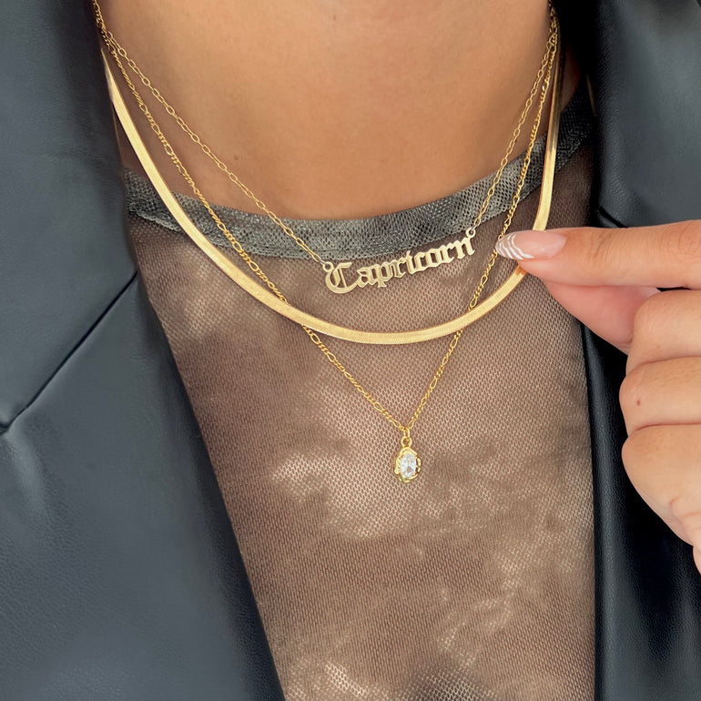 Herringbone sale name chain